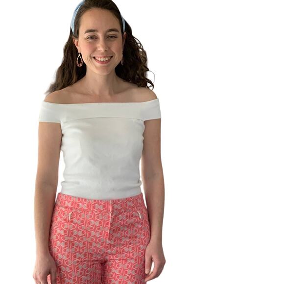 Tyler Boe Pink Print Pants, Size 6 - Picture 3 of 4